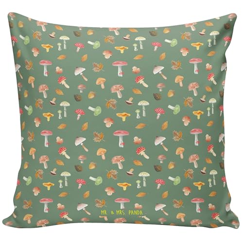 Mr. & Mrs. Panda Sofakissen Pilz Wald - Geschenk, sitzkissen, Laub Muster, Pilze, Pilz Muster Mr. & Mrs. Panda Sofakissen Pilz Wald - Geschenk, sitzkissen, Laub Muster, Pilze, Pilz Muster von Mr. & Mrs. Panda