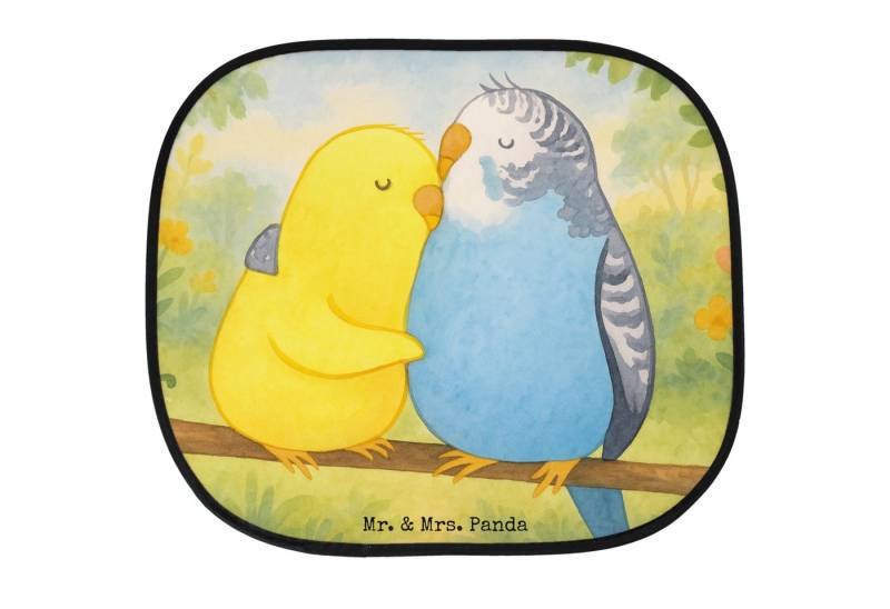 Mr. & Mrs. Panda Sonnenschutz Wellensittich Liebe Design, Auto Sonnenschutz, Weiß, Sonnenblende, Ve, Seidenmatt von Mr. & Mrs. Panda