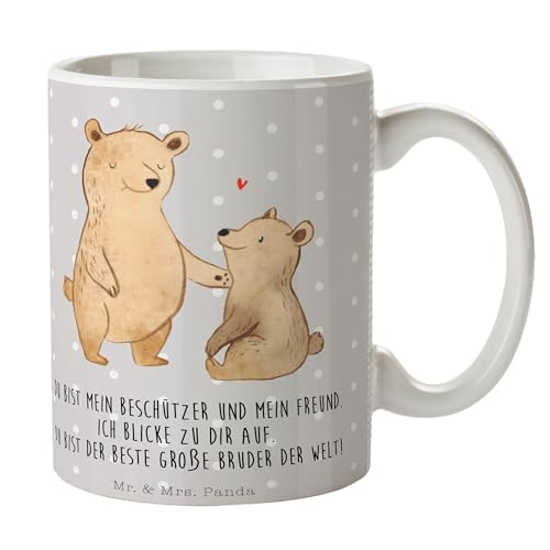 Mr. & Mrs. Panda Tasse Bär Großer Bruder - Geschenk, Teetasse, Becher, Schwester, Kaffeebecher, Tasse Sprüche, Brudi bester Freund, Bären, Familie, von Mr. & Mrs. Panda