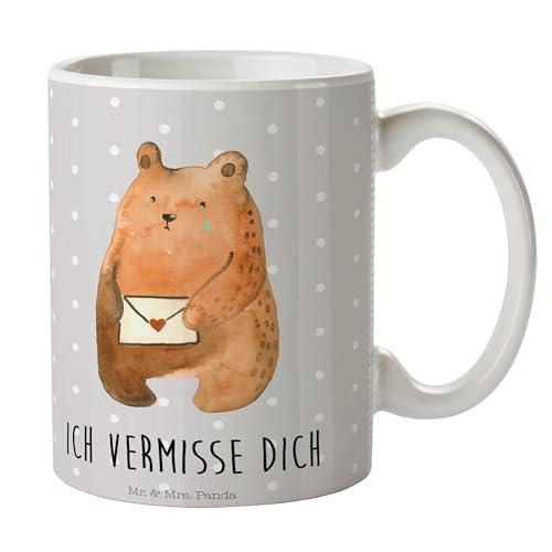 Mr. & Mrs. Panda Tasse Bär Vermissen - Geschenk, Teddybär, Porzellantasse, Keramiktasse, Reise, Kaffeebecher, Geschenk Tasse, Teddy, Freund, von Mr. & Mrs. Panda