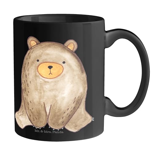 Mr. & Mrs. Panda Tasse Bär sitzend - Geschenk, Keramiktasse, Tasse Motive, Teddybär, Becher, Kaffeebecher, Teddy, Teebecher von Mr. & Mrs. Panda