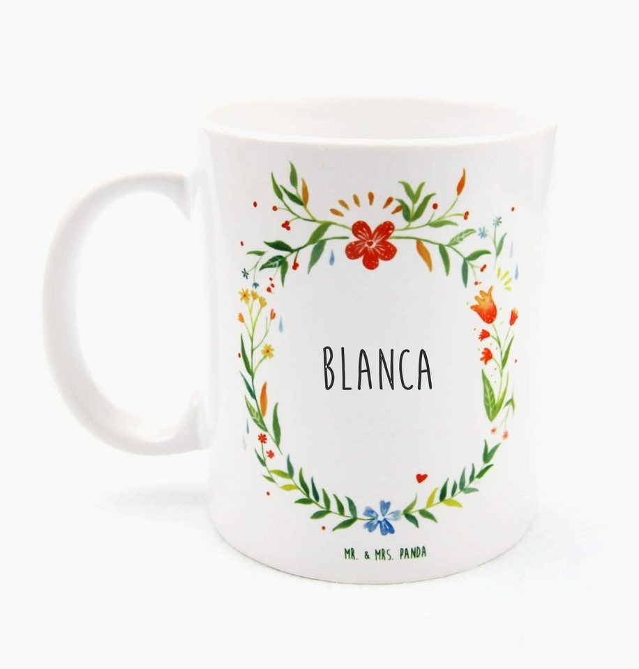 Mr. & Mrs. Panda Tasse Blanca - Geschenk, Teetasse, Tasse Sprüche, Porzellantasse, Kaffeebec, Keramik von Mr. & Mrs. Panda