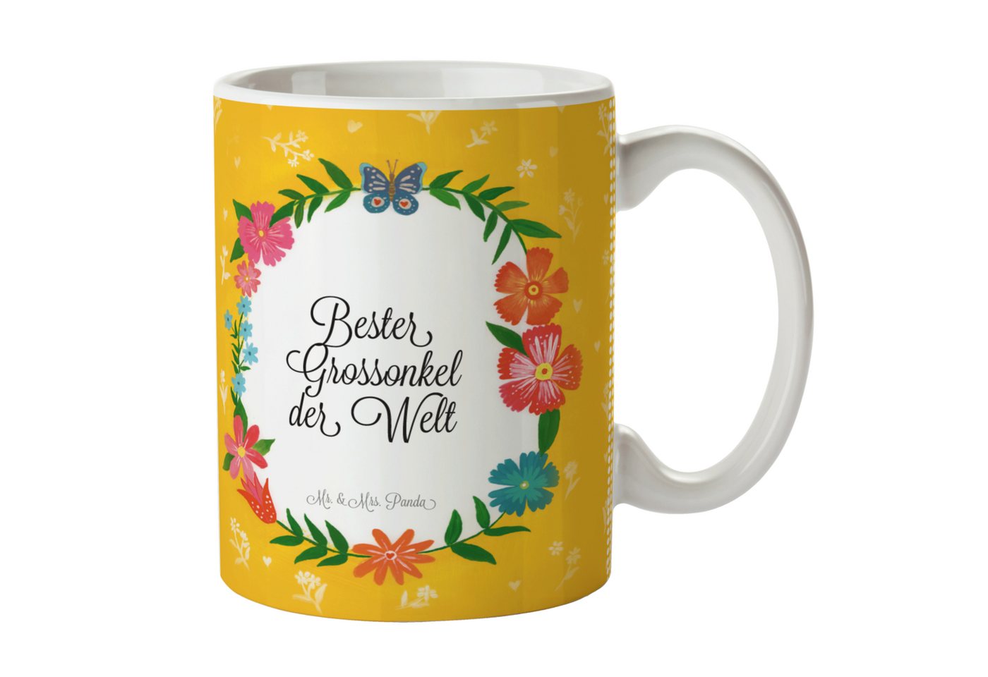 Mr. & Mrs. Panda Tasse Design Frame Happy Girls - Geschenk, Tasse Motive, Büro Tasse, Teetas, Keramik von Mr. & Mrs. Panda