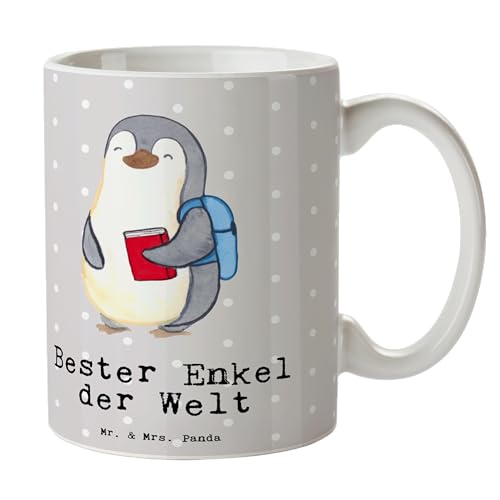 Mr. & Mrs. Panda Tasse Enkel - Geschenk, Opa, Mitbringsel, Enkelsohn, Geschenkidee, Dankeschön, Geschenk Tasse, Keramiktasse, Taufe, von Mr. & Mrs. Panda