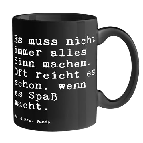 Mr. & Mrs. Panda Tasse Es muss nicht immer... - Geschenk, Sinn des Lebens, Tasse Sprüche, Teetasse, Kaffeebecher, Tasse Motive, Spruch Sprüche von Mr. & Mrs. Panda