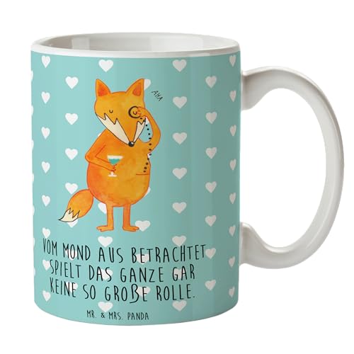 Mr. & Mrs. Panda Tasse Fuchs Lord - Geschenk, Keramiktasse, Geschenk Tasse, Kaffeetasse, Problemlösung, Teebecher, Liebeskummer Geschenk, schick, von Mr. & Mrs. Panda