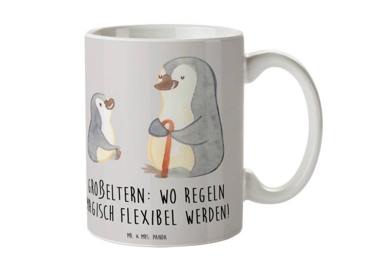 Mr. & Mrs. Panda Tasse Großeltern Magie, Tasse, Grau Pastell, Mug, Pott, Freude, Coffee, Enk, Keramik von Mr. & Mrs. Panda