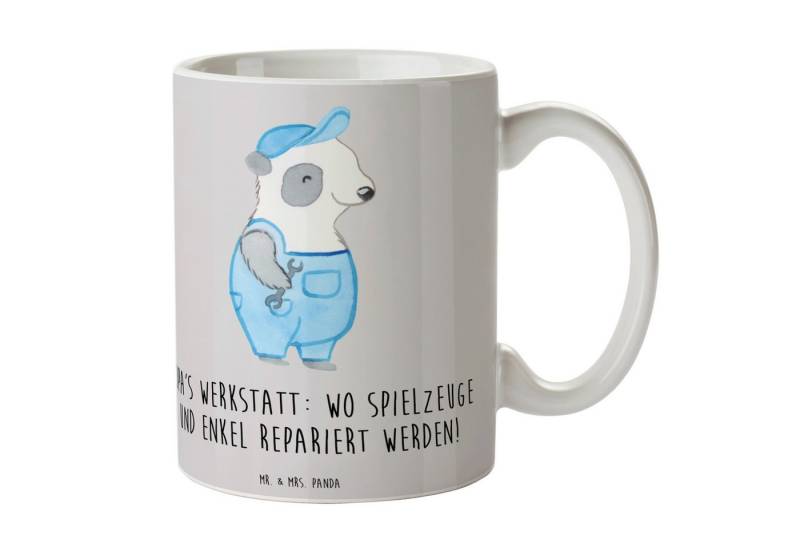 Mr. & Mrs. Panda Tasse Großeltern Werkstatt, Pott, Grau Pastell, Tasse, Familie, haferl, Kaf, Keramik von Mr. & Mrs. Panda