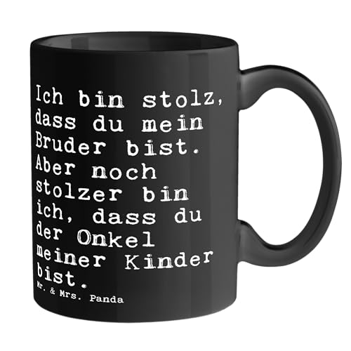 Mr. & Mrs. Panda Tasse Ich bin stolz, dass... - Geschenk, Onkel, Büro Tasse, Kaffeebecher, Geschenk Tasse, Geburt, Teebecher, Weisheiten, Zitate, von Mr. & Mrs. Panda