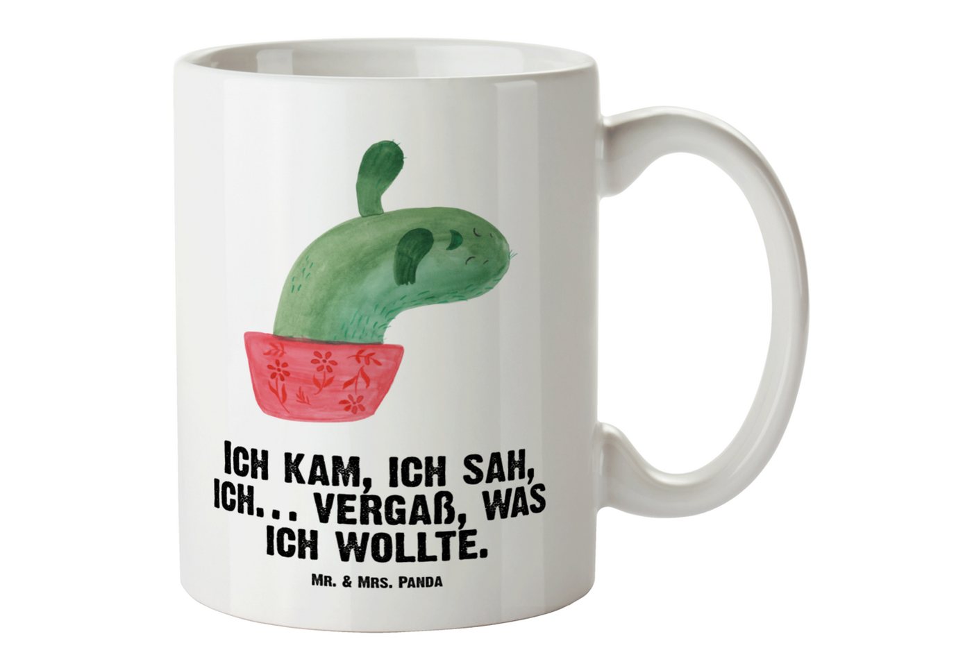 Mr. & Mrs. Panda Tasse Kaktus Mama - Weiß - Geschenk, XL Becher, Kakteen, Jumbo Tasse, Büroa, XL Tasse Keramik, Prächtiger Farbdruck von Mr. & Mrs. Panda