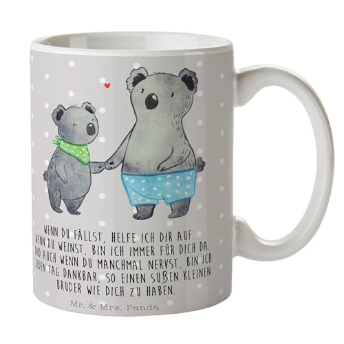 Mr. & Mrs. Panda Tasse Koala Kleiner Bruder - Geschenk, Geschenk Tasse, Oma, Geschwister, Teebecher, Papa, Brudi, Opa, Porzellantasse, Nesthäkchen, von Mr. & Mrs. Panda