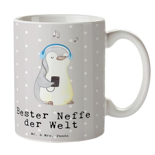 Mr. & Mrs. Panda Tasse Neffe - Geschenk, Geburtstag, Büro Tasse, Kaffeebecher, Mitbringsel, Sohn der Schwester, Tasse Motive, Patentante, für, von Mr. & Mrs. Panda