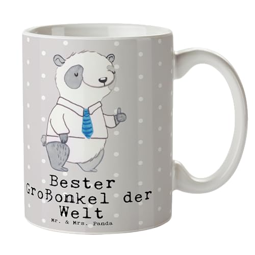 Mr. & Mrs. Panda Tasse Panda Großonkel - Geschenk, Geschenktipp, Geschenk Tasse, Freude machen, Tasse Motive, Danke, Teebecher, Porzellantasse, von Mr. & Mrs. Panda