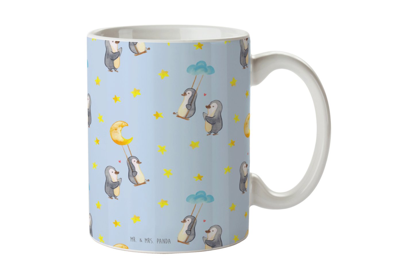 Mr. & Mrs. Panda Tasse Pinguin Oma schaukeln - Blau - Geschenk, Großmutter, Familie, Teebech, Keramik, Herzberührende Designs von Mr. & Mrs. Panda