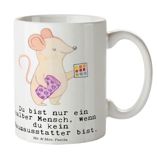 Mr. & Mrs. Panda Tasse Raumausstatter Herz - Geschenk, Kaffeetasse, Becher, Beruf, Büro Tasse, Teebecher, Rente, Teetasse, Tasse Motive, von Mr. & Mrs. Panda