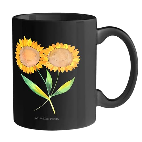 Mr. & Mrs. Panda Tasse Blume Sonnenblume - Geschenk, Sommer Deko, Garten, Freundschaft, Tasse Motive, Lieblingsmensch, Teetasse, Vertrauen, von Mr. & Mrs. Panda