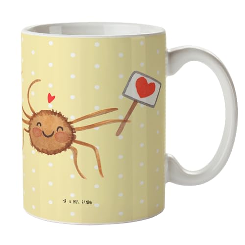 Mr. & Mrs. Panda Tasse Spinne Agathe Motivation - Geschenk, Keramiktasse, Teetasse, Kaffeetasse, Porzellantasse, Videos, Merchandise, Dankeschön, von Mr. & Mrs. Panda