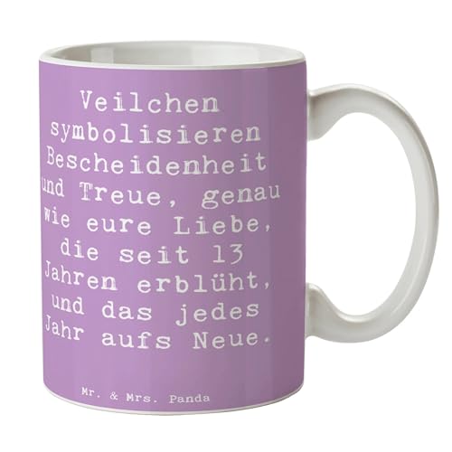 Mr. & Mrs. Panda Tasse Spruch 13. Hochzeitstag Veilchenhochzeit - Geschenk, Ehejubiläum, Bescheidenheit, Partnerschaft, Kaffeetassen, Mr. & Mrs. Panda Tasse Spruch 13. Hochzeitstag Veilchenhochzeit - Geschenk, Ehejubiläum, Bescheidenheit, Partnerschaft, Kaffeetassen, von Mr. & Mrs. Panda