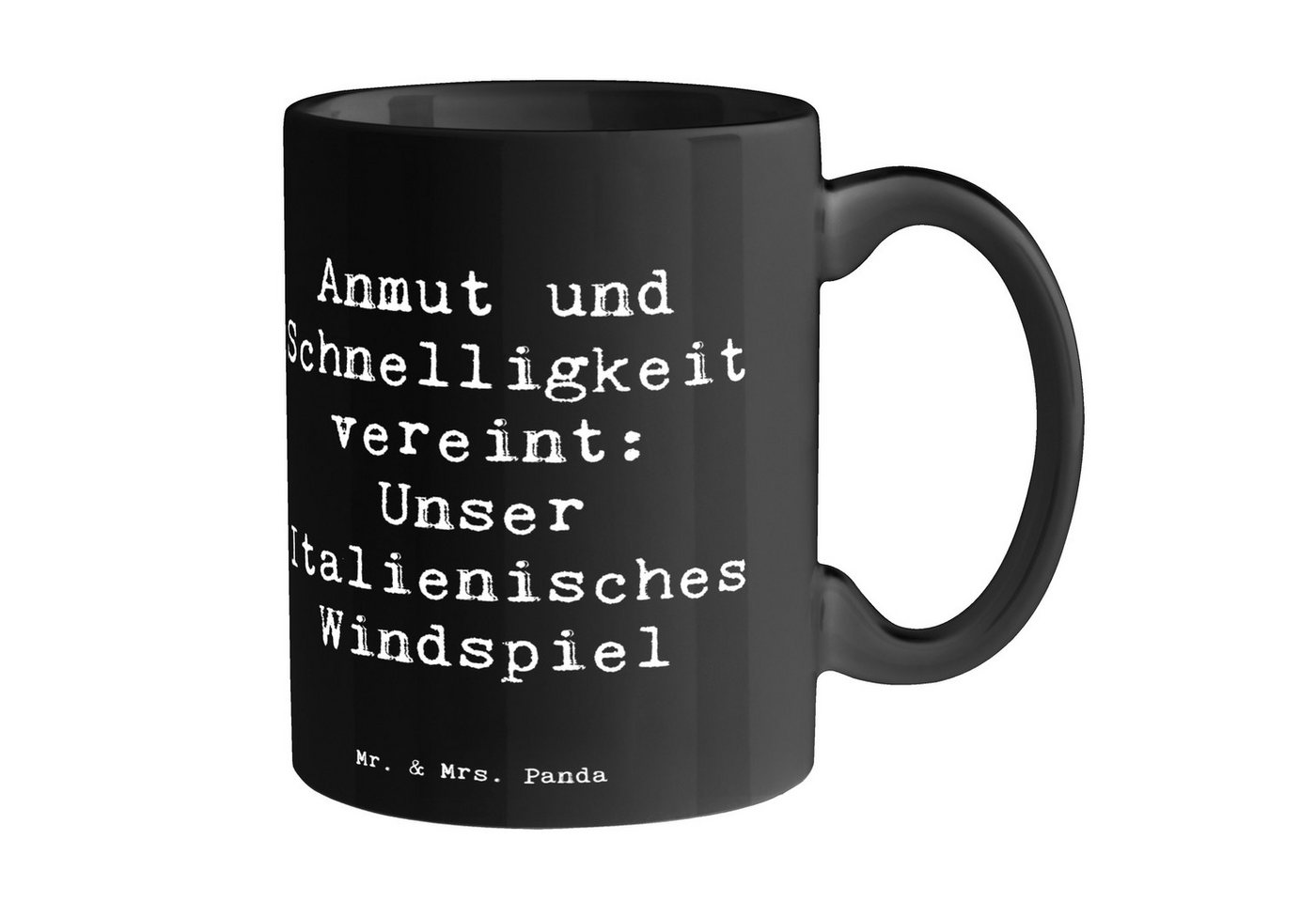 Mr. & Mrs. Panda Tasse Spruch Italienisches Windspiel - Schwarz - Geschenk, sanfte Natur, Ka, Keramik Mr. & Mrs. Panda Tasse Spruch Italienisches Windspiel - Schwarz - Geschenk, sanfte Natur, Ka, Keramik von Mr. & Mrs. Panda