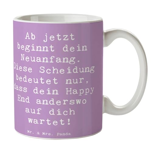 Mr. & Mrs. Panda Tasse Spruch Neuanfang Scheidung - Geschenk, positiver Spruch, Becher, Heiraten, Porzellantasse, schwierige Zeiten meistern, Mr. & Mrs. Panda Tasse Spruch Neuanfang Scheidung - Geschenk, positiver Spruch, Becher, Heiraten, Porzellantasse, schwierige Zeiten meistern, von Mr. & Mrs. Panda
