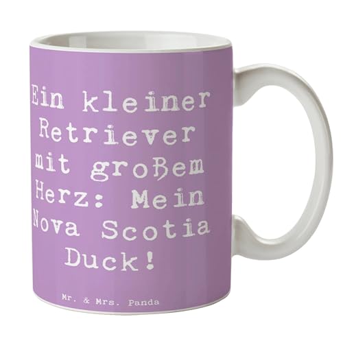 Mr. & Mrs. Panda Tasse Spruch Nova Scotia Duck Herz - Geschenk, Hundeliebhaber, Teetasse, Kaffeetassen, Nova Scotia Duck Tolling Retriever, von Mr. & Mrs. Panda