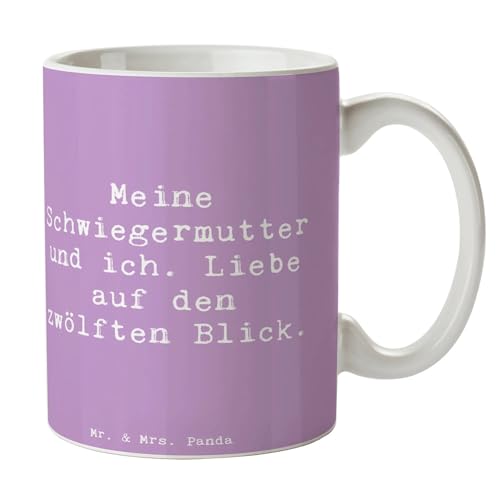 Mr. & Mrs. Panda Tasse Spruch Schwiegermutter Liebe - Geschenk, Beziehung, Kaffeetassen, Jubiläen, Teebecher, Keramiktasse, Designer Tasse, von Mr. & Mrs. Panda