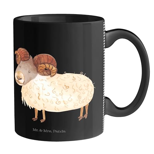 Mr. & Mrs. Panda Tasse Sternzeichen Widder - Geschenk, Kaffeetasse, Tierkreiszeichen, Tasse Sprüche, Widder Sternzeichen, Geschenk März, Teetasse, von Mr. & Mrs. Panda