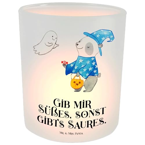 Mr. & Mrs. Panda Teelicht Panda Zauberer - Geschenk, Martinssingen, Halloween, Gespenst, Windlicht Kerze, Teelichtgläser, Windlicht Hochzeit, Mr. & Mrs. Panda Teelicht Panda Zauberer - Geschenk, Martinssingen, Halloween, Gespenst, Windlicht Kerze, Teelichtgläser, Windlicht Hochzeit, von Mr. & Mrs. Panda