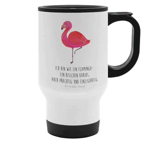 Mr. & Mrs. Panda Thermobecher Flamingo Classic - Geschenk, einzigartig, Spruch, Freundin, Kaffeebecher, Tochter, Freundinnen, Warmhaltetasse, von Mr. & Mrs. Panda