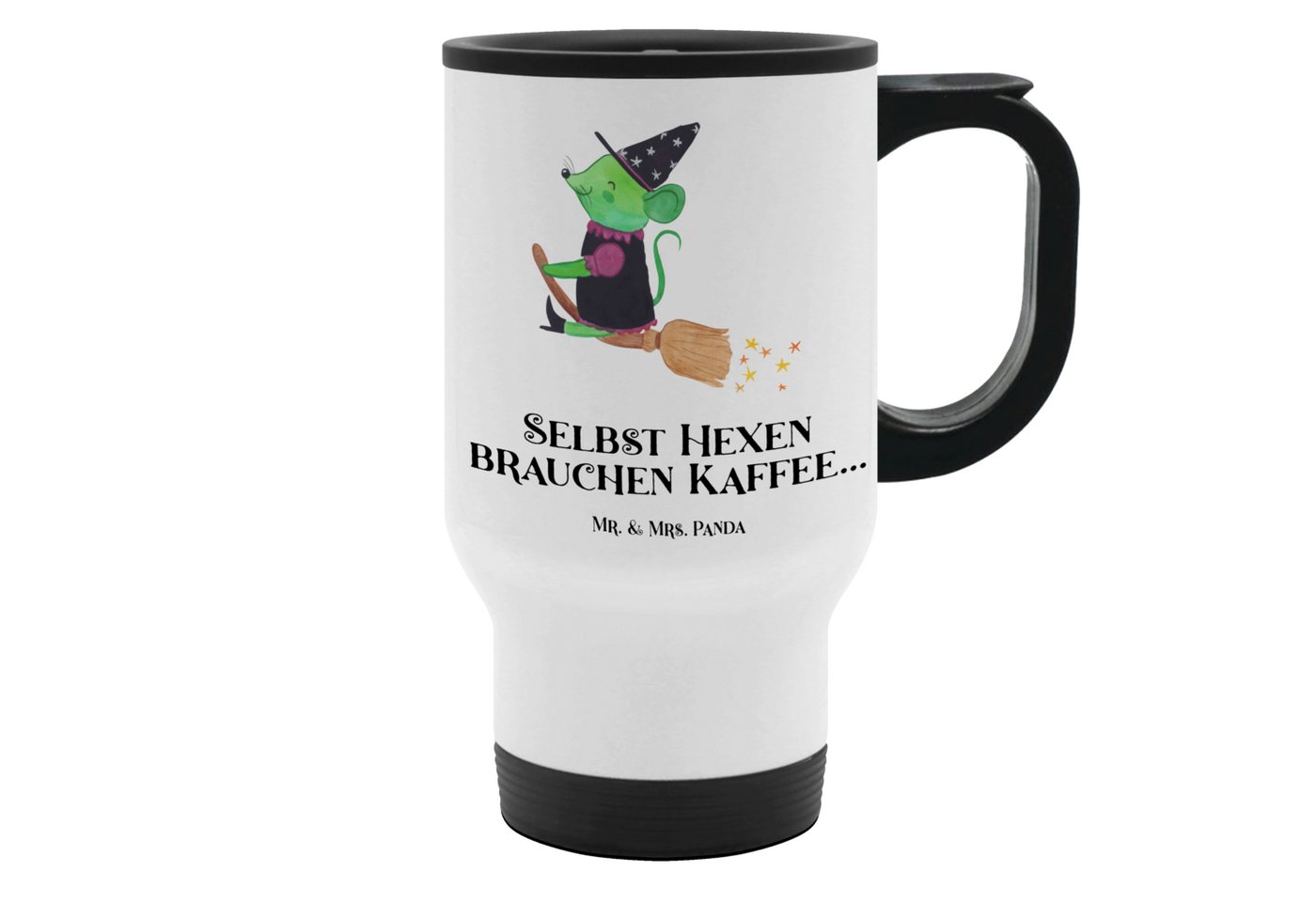 Mr. & Mrs. Panda Thermobecher Halloween-Hexen Kaffee, thermosbecher, Weiß, Thermobecher To Go, Trin, Edelstahl von Mr. & Mrs. Panda
