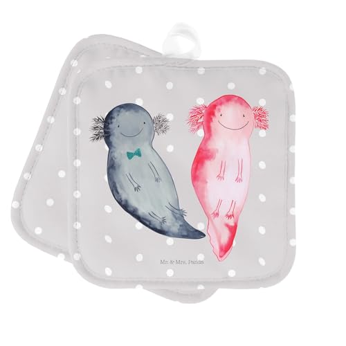 Mr. & Mrs. Panda Topflappen Axolotl Freundin - Geschenk, Lurch, Topflappen lustig, Verlobter, Ofenhandschuh, Topfuntersetzer, Topflappen Set, Mr. & Mrs. Panda Topflappen Axolotl Freundin - Geschenk, Lurch, Topflappen lustig, Verlobter, Ofenhandschuh, Topfuntersetzer, Topflappen Set, von Mr. & Mrs. Panda