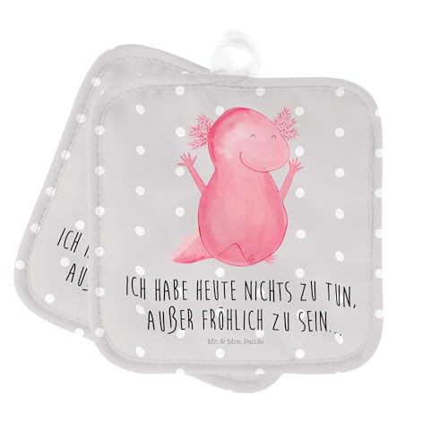 Mr. & Mrs. Panda 2er Set Topflappen Axolotl Hurra - Geschenk, Ofenhandschuh, Topflappen 2er Set, Motivation, Topflappen lustig, Schwanzlurch, Mr. & Mrs. Panda 2er Set Topflappen Axolotl Hurra - Geschenk, Ofenhandschuh, Topflappen 2er Set, Motivation, Topflappen lustig, Schwanzlurch, von Mr. & Mrs. Panda