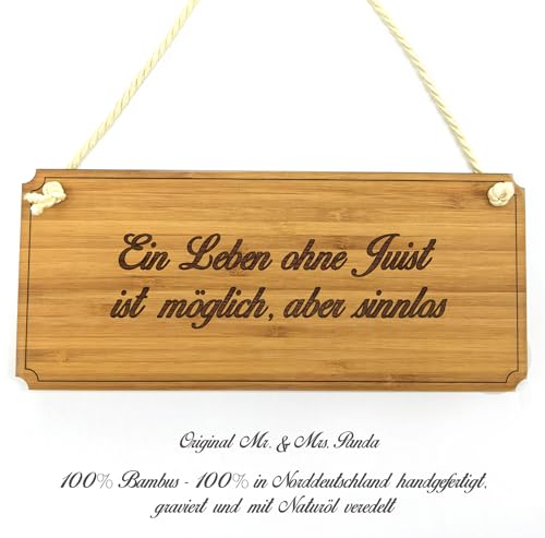 Mr. & Mrs. Panda Türschild Juist - Geschenk, Reklameschild, Wanddeko, Dekoschild, Shabby, Landhaus, graviert, Wandschild von Mr. & Mrs. Panda