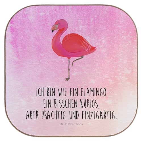 Mr. & Mrs. Panda Untersetzer Flamingo Classic - Geschenk, einzigartig, Geschwister, ich, Bierdeckel, Untersetzer aus Holz, Glasuntersetzer, Mr. & Mrs. Panda Untersetzer Flamingo Classic - Geschenk, einzigartig, Geschwister, ich, Bierdeckel, Untersetzer aus Holz, Glasuntersetzer, von Mr. & Mrs. Panda