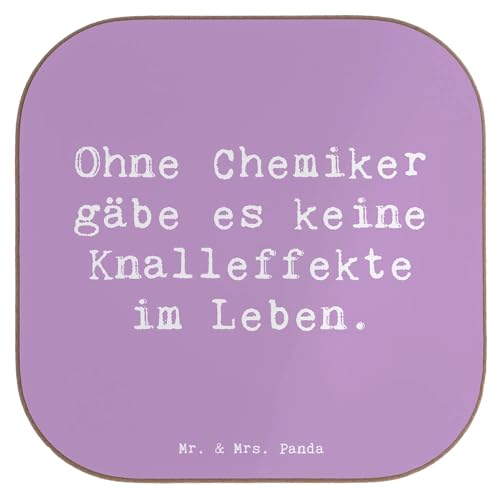 Mr. & Mrs. Panda Untersetzer Gläser Spruch Chemiker Knalleffekte - Geschenk, Humor, perfekt, Berufsleben, alltägliche Probleme, Untersetzer für von Mr. & Mrs. Panda