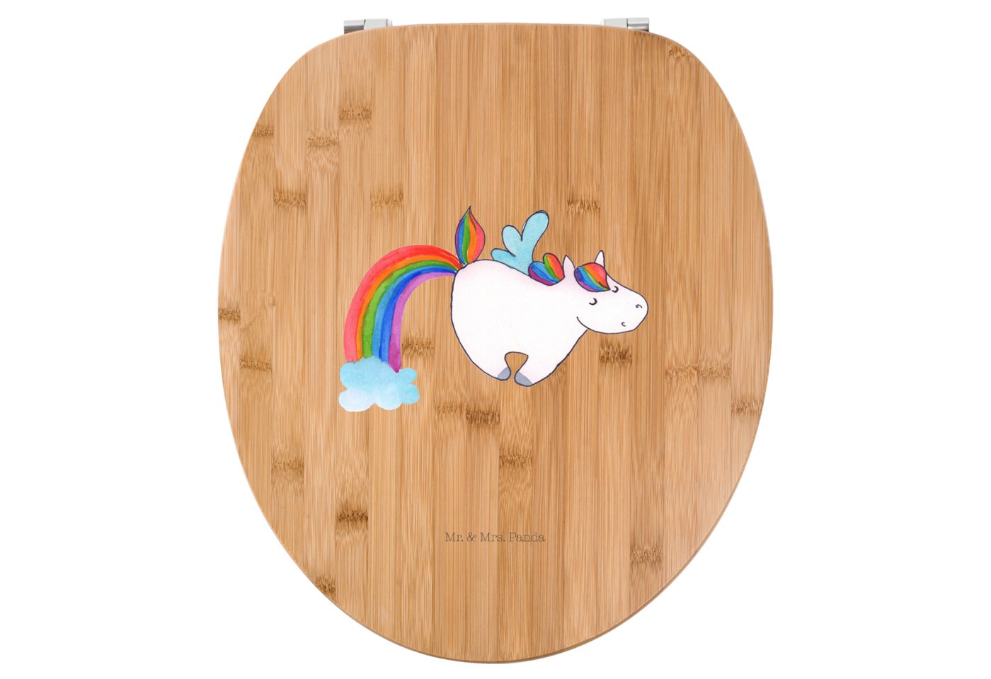 Mr. & Mrs. Panda WC-Sitz Einhorn Pegasus - Transparent - Geschenk, Toilette, Klodeckel, Unicor (1-St), UV-beständiger Druck von Mr. & Mrs. Panda