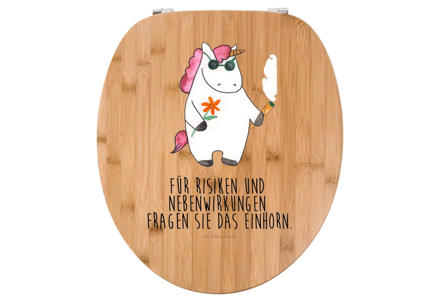 Mr. & Mrs. Panda WC-Sitz Einhorn Woodstock - Transparent - Geschenk, Einhörner, Toilettendecke (Packung, 1-St., Einhorn Woodstock), UV-beständiger Druck von Mr. & Mrs. Panda