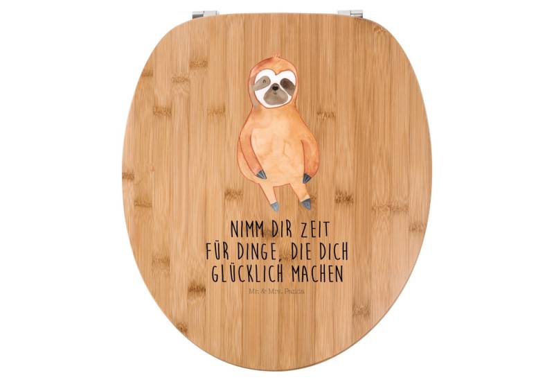 Mr. & Mrs. Panda WC-Sitz Faultier Zufrieden, Toilettensitz, Transparent, Klobrille, Pause, Klo (Packung, 1-St) von Mr. & Mrs. Panda