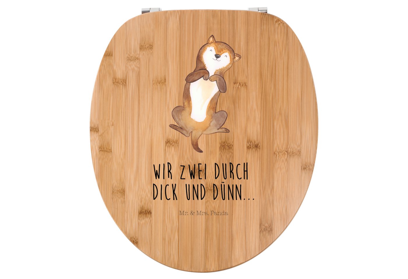 Mr. & Mrs. Panda WC-Sitz Hund Streicheln - Transparent - Geschenk, Toilette, Kraulen, Hundewel (1-St), Freudige Designs von Mr. & Mrs. Panda