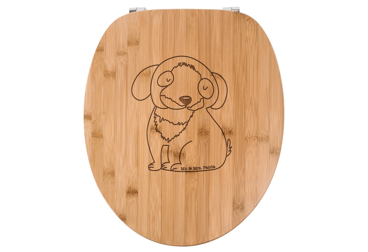 Mr. & Mrs. Panda WC-Sitz Hund Entspannen - Transparent - Geschenk, Hundeliebe, schwarzer Hund, (1-St), Liebevolle Motive von Mr. & Mrs. Panda