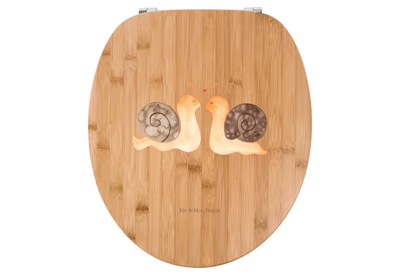 Mr. & Mrs. Panda WC-Sitz Schnecken Liebe - Transparent - Geschenk, Toilette, Klobrille, Klodec (1-St), Freudige Designs von Mr. & Mrs. Panda