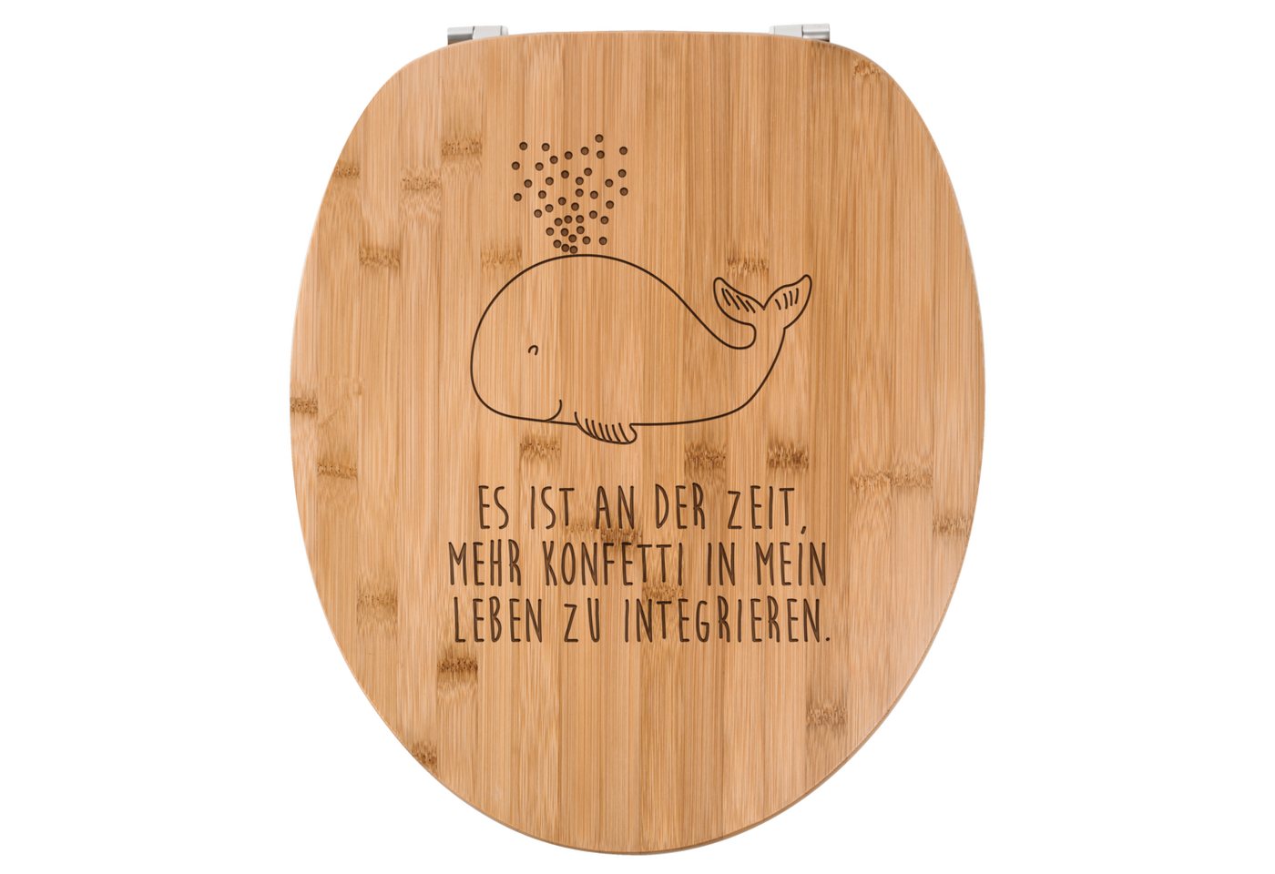 Mr. & Mrs. Panda WC-Sitz Wal Konfetti - Transparent - Geschenk, Toilettendeckel, Neuanfang, To (1-St), Versiegeltes Holz von Mr. & Mrs. Panda