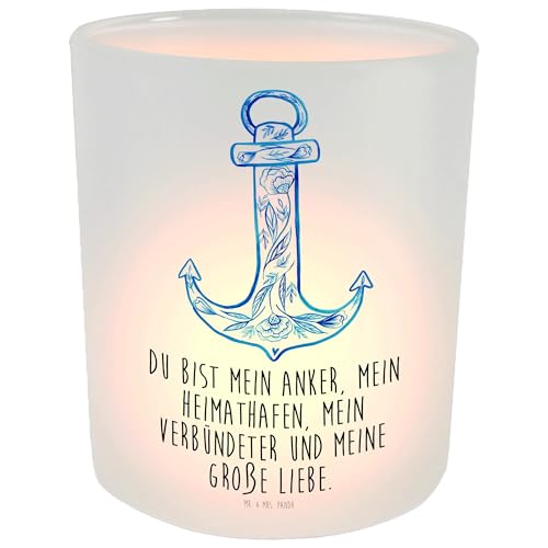 Mr. & Mrs. Panda Windlicht Anker Blau - Geschenk, Windlicht Glas, lustige Sprüche, Tiere, Kerzenglas, Kerzenlicht, Teelichtglas, Gute Laune, Mr. & Mrs. Panda Windlicht Anker Blau - Geschenk, Windlicht Glas, lustige Sprüche, Tiere, Kerzenglas, Kerzenlicht, Teelichtglas, Gute Laune, von Mr. & Mrs. Panda
