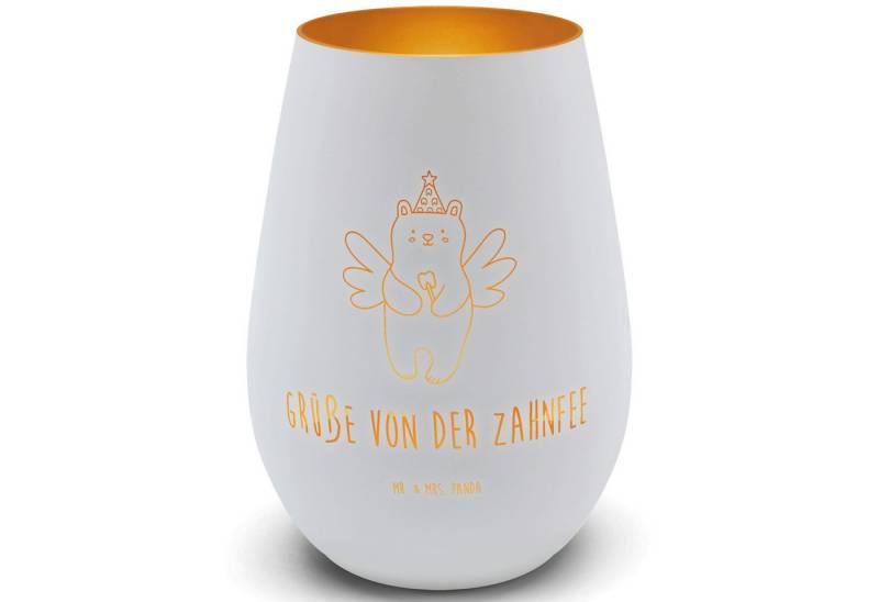 Mr. & Mrs. Panda Windlicht Bär Zahnfee, teelichtglas, Weiß, Teelichthalter, Zahnfee, Milchzahn, (Packung, 1 St) von Mr. & Mrs. Panda