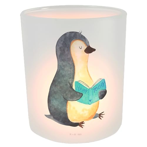 Mr. & Mrs. Panda Windlicht Pinguin Buch - Geschenk, nichtstun, Kerzenglas, Teelichthalter, Urlaub, Lesen, Faulenzen, Pause, Kerzenlicht, Nichtstun, von Mr. & Mrs. Panda
