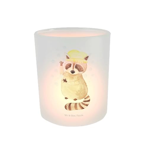 Mr. & Mrs. Panda Deko Windlicht Waschbär - Geschenk, Fröhlich, Windlicht Hochzeit, Windlicht Dekorieren, Windlicht Kerze, Plan, Kerzenlicht, von Mr. & Mrs. Panda