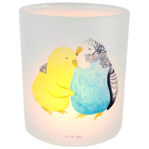 Mr. & Mrs. Panda Kerze Wellensittich Liebe - Geschenk, Hocheitstag, Kuscheln, Ehefrau, Teelichthalter, Glas Windlicht, Vertrauen, Heiratsantrag, Mr. & Mrs. Panda Kerze Wellensittich Liebe - Geschenk, Hocheitstag, Kuscheln, Ehefrau, Teelichthalter, Glas Windlicht, Vertrauen, Heiratsantrag, von Mr. & Mrs. Panda