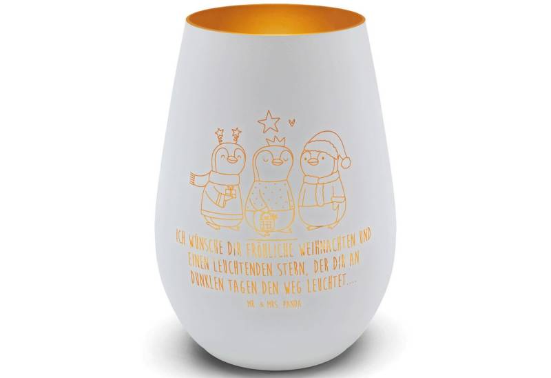 Mr. & Mrs. Panda Windlicht Winterzeit Heilige drei Könige, Teelichthalter, Weiß, Könige, Kerzenh (Packung, 1 St) von Mr. & Mrs. Panda