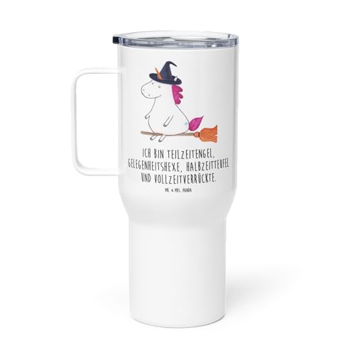 Mr. & Mrs. Panda XXL Thermobecher Einhorn Hexe - Geschenk, Unicorn, Engel, XL Reisetasse, Großer Thermobecher, Pegasus, Freundin, Autobecher, Jumbo von Mr. & Mrs. Panda