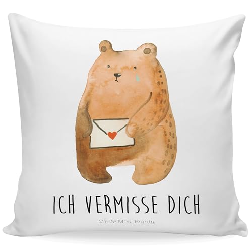 Mr. & Mrs. Panda Zierkissen Bär Vermissen - Geschenk, Unglücklich verliebt, Liebeskummer, sofakissen, Teddy, Freund, Freundin, Kissen 40x40 Waschbar, Mr. & Mrs. Panda Zierkissen Bär Vermissen - Geschenk, Unglücklich verliebt, Liebeskummer, sofakissen, Teddy, Freund, Freundin, Kissen 40x40 Waschbar, von Mr. & Mrs. Panda